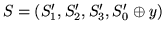 $ S=(S'_{1},S'_{2},S'_{3},S'_{0}\oplus y) $