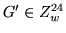 $ G'\in Z_{w}^{24} $